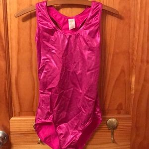 Pink gymnastics leotard